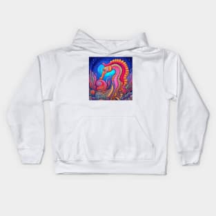 Pat the Colorful and Psychedelic Seahorse Kids Hoodie